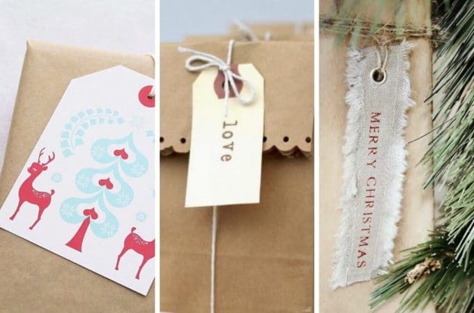 Homemade DIY Christmas gift tags