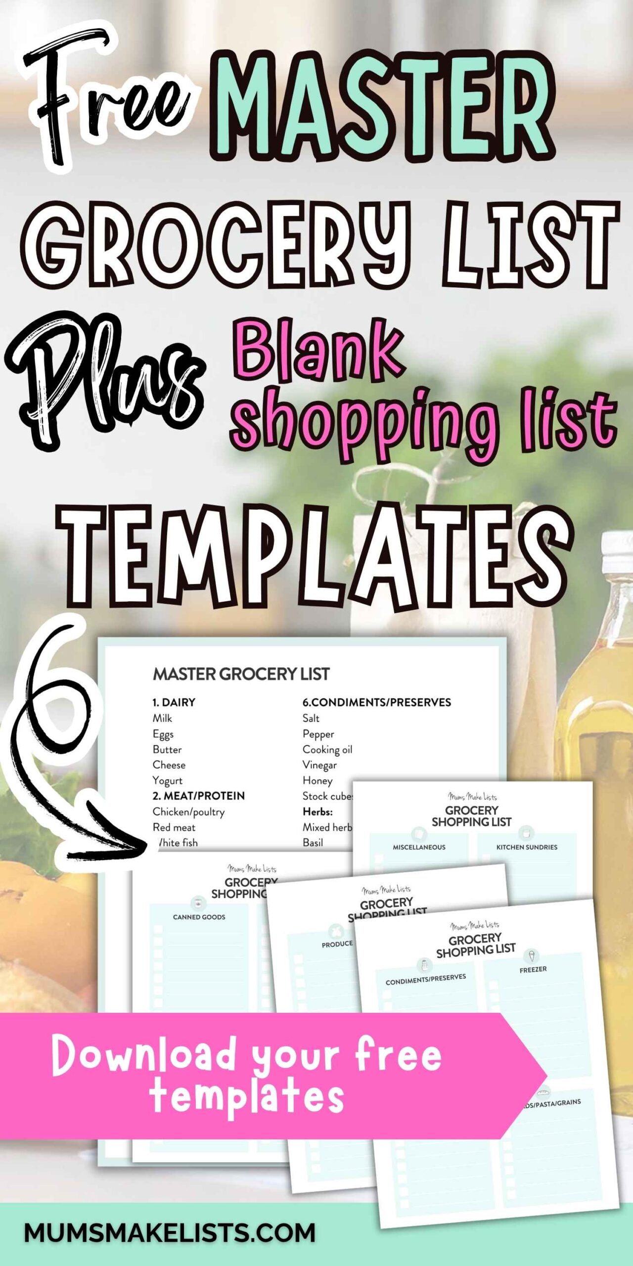 Master Grocery List: 100+ Essential Items Every Kitchen Needs (Free Printable) 6