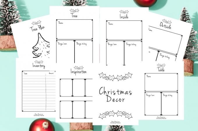 christmas decor planner, free christmas decor planner, christmas planner pdf, christmas planner printables, christmas decor planning, christmas planning printables free