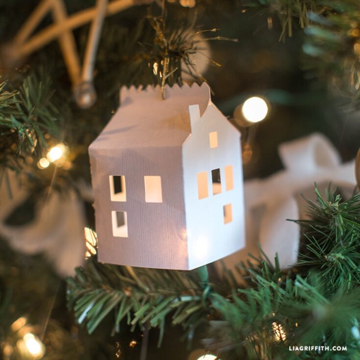 Image for DIY PAPER HOUSE CHRISTMAS ORNAMENTS
