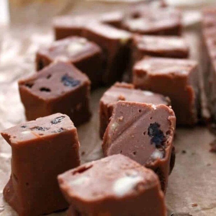 Image for Slow Cooker Amaretto Raisin and Almond Fudge