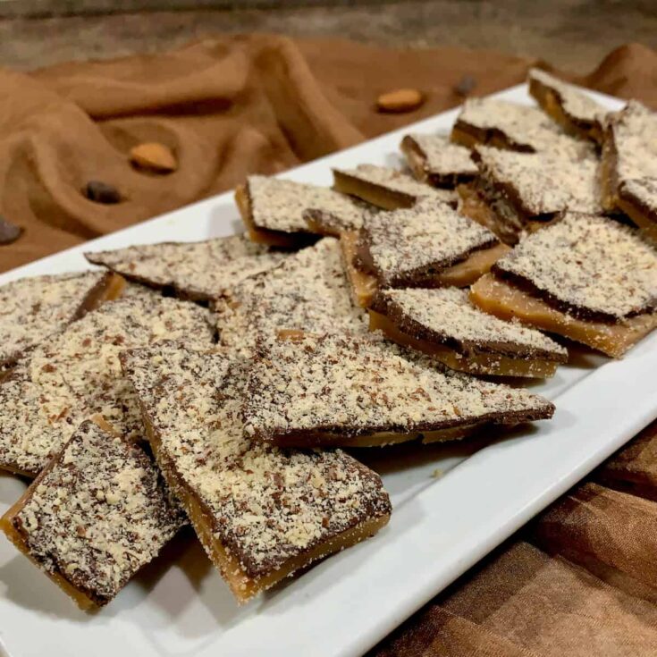 Image for Buttery English Toffee Candy (Gluten-Free) Topped With Chocolate