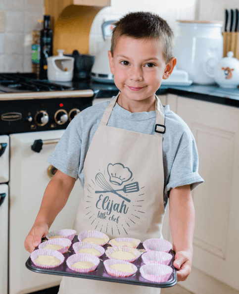 70 BEST KIDS PARTY IDEAS FOR SUPER FUN BIRTHDAY CELEBRATIONS 31 Personalised Little Chef Child Apron By Little Baby Boutique