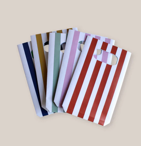 Retro Striped Classic Paper Party Bags (Set of 5)