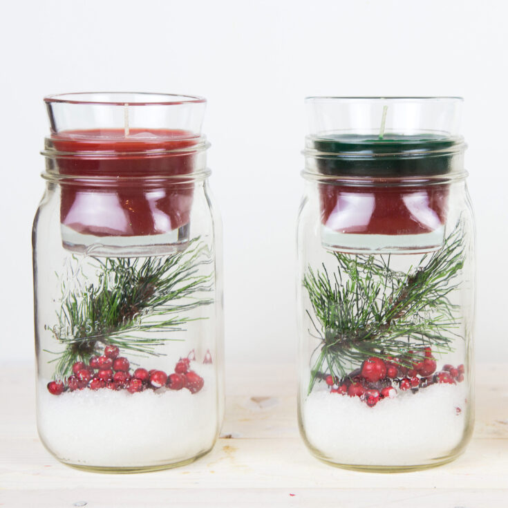 Image for DIY Christmas Mason Jar Candle Holder