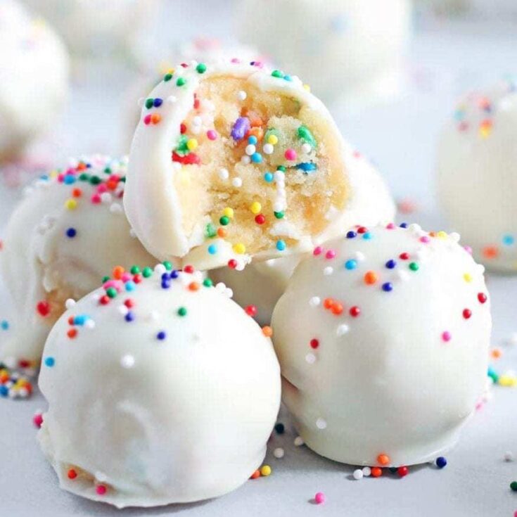 Image for No Bake Birthday Cake Truffles