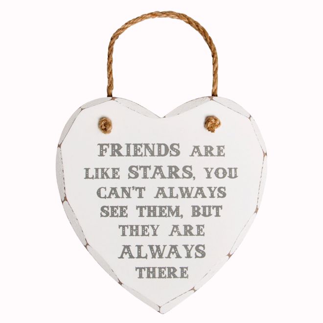 Friends Are Like Stars Heart Plaque