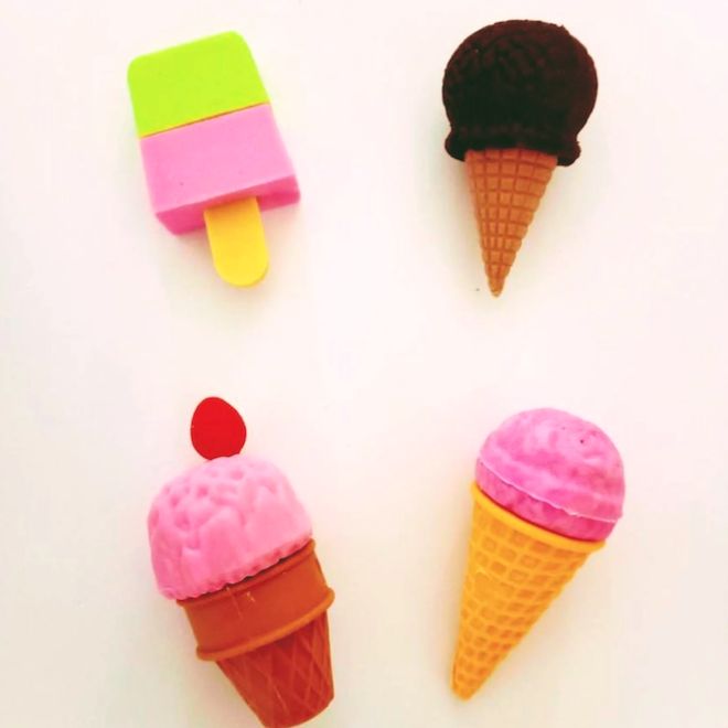 Mini Novelty Ice Cream Erasers Rubbers Girls Kids Childrens - Etsy UK