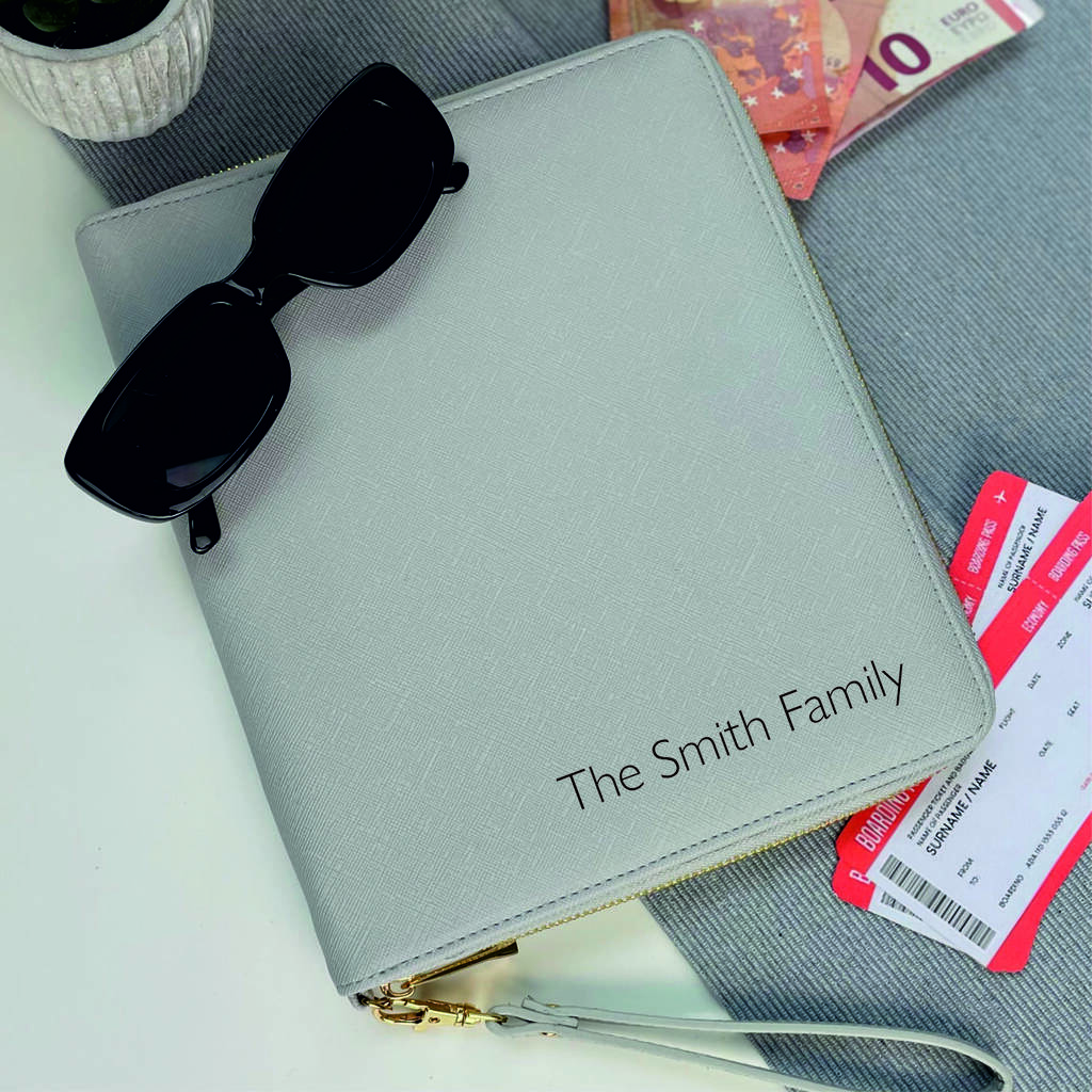 Personalised Family Travel Wallet | By The Alphabet Gift Shop