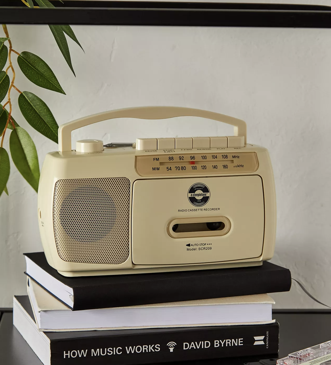 Steepletone Cream Mono Cassette Player & Recorder