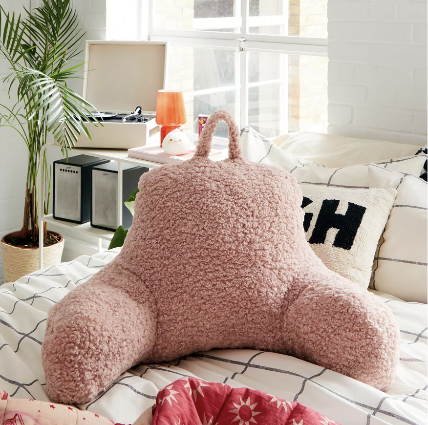 Pink Shearling Boo Pillow | Urban Outfitters UK