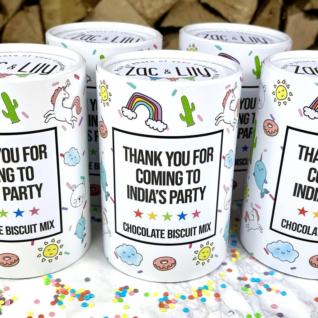 14 Alternatives To Birthday Party Goodie bags that kids will love 12 Chocolate Biscuit Mix Personalised Thank You Gifts