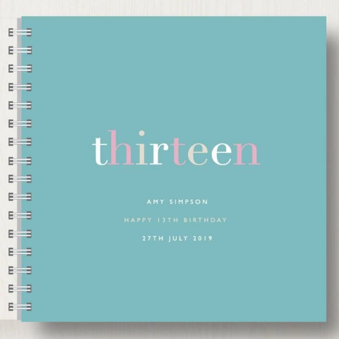 Personalised 13th Birthday Memory Book