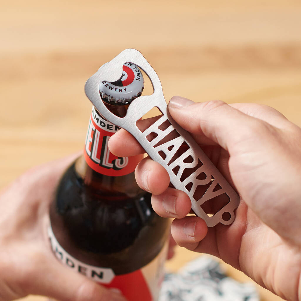 Personalised Solid Steel Bottle Opener