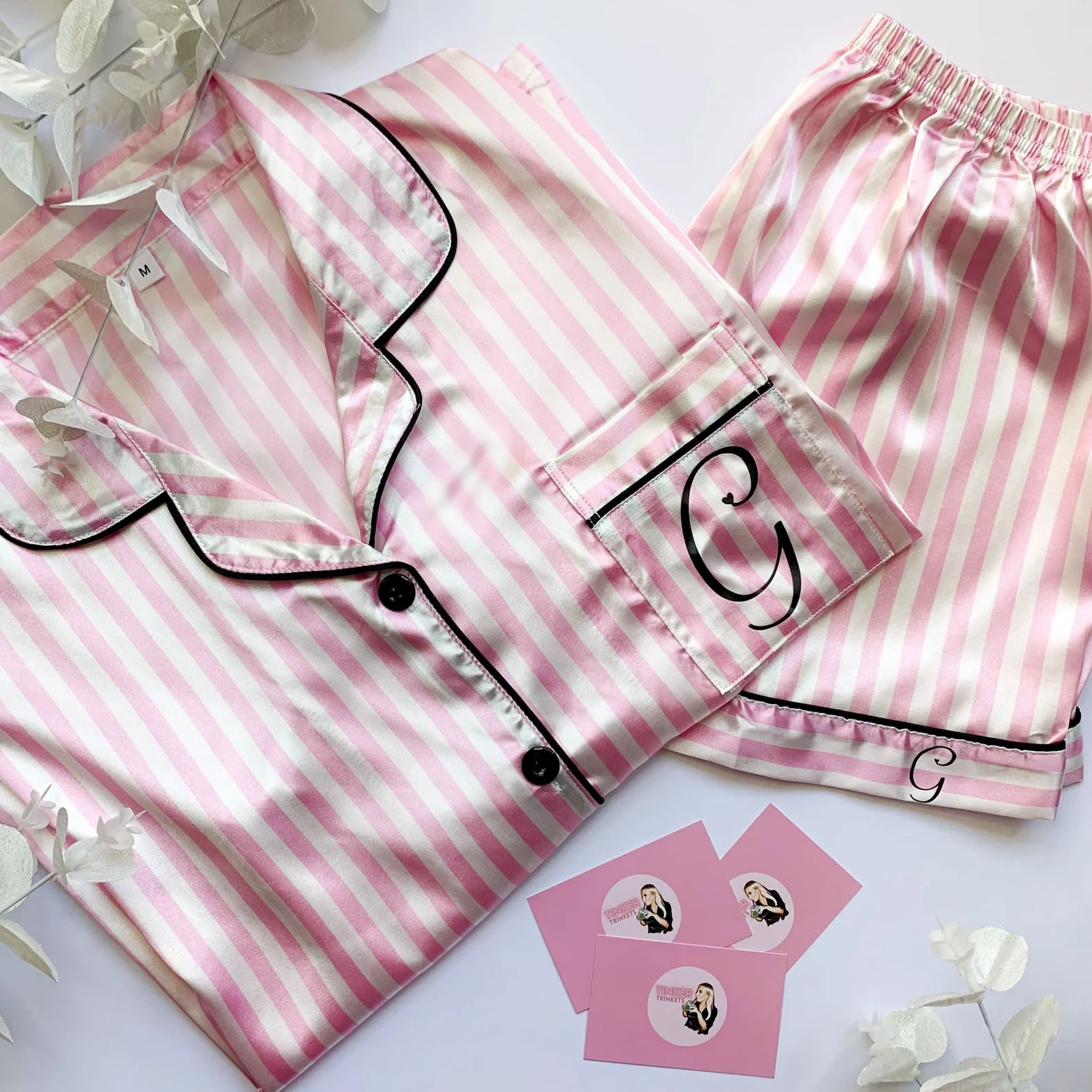 Personalised Pink Victorias Secret Inspired Pyjamas