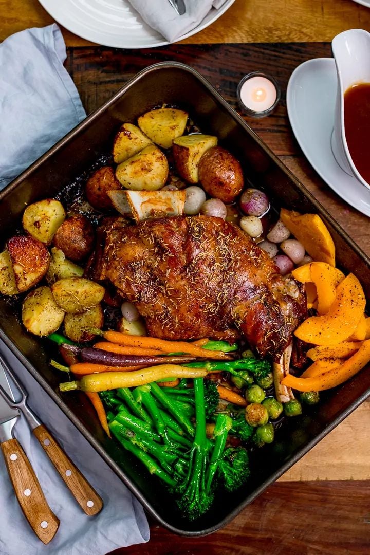Image for Slow Roast Shoulder of Welsh Lamb with Vegetables and Cider Gravy (One Pot!)