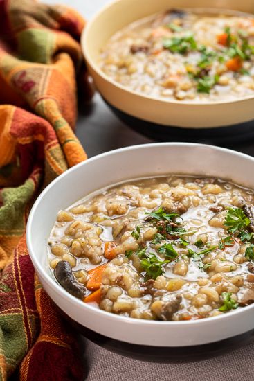Image for Slow Cooker Beef Barley and Mushroom Soup!