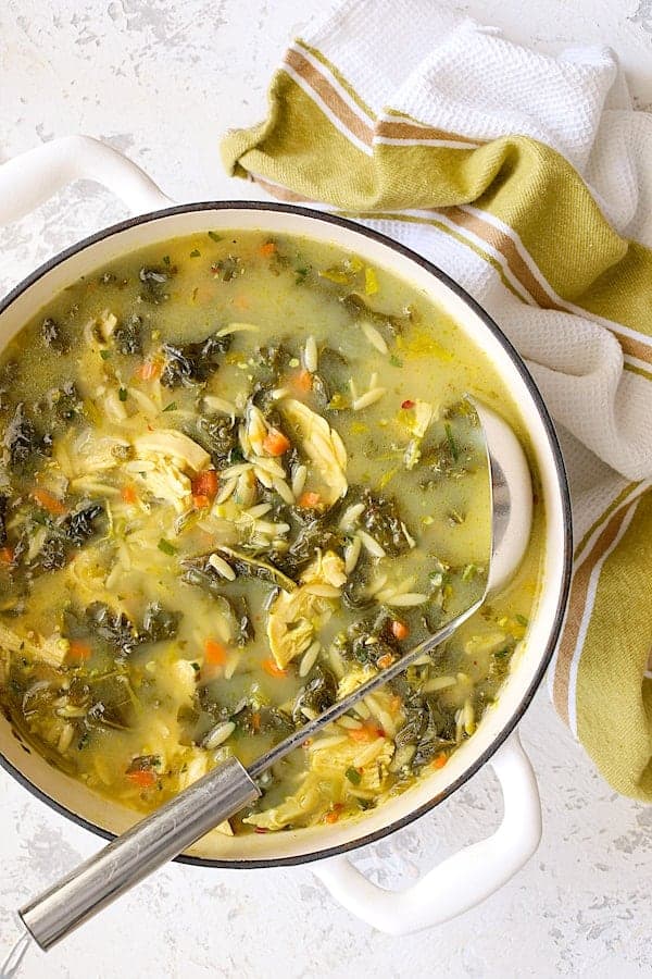 Image for Cold-Fighting Chicken Soup with Kale and Orzo