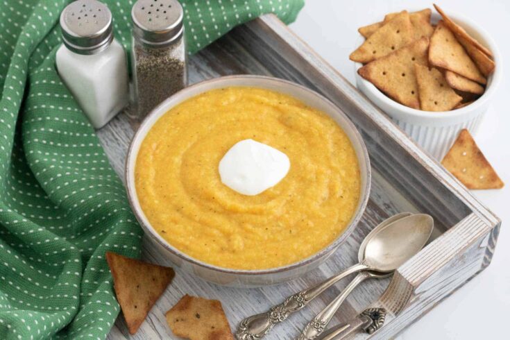 Image for Creamy Flu Buster Vegetable Soup - Healthy Soup for When You Are Sick!