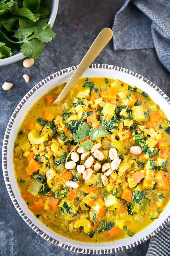 Image for Healthy Curried Cauliflower "Rice" Soup