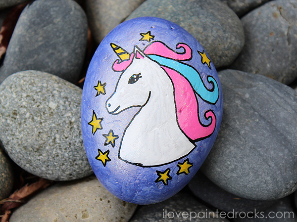 Image for Unicorn Painted Rock Step-by-Step