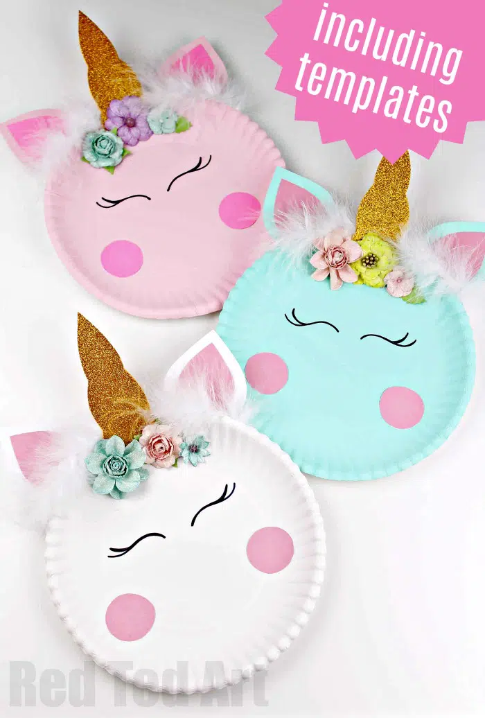 Unicorn paper plate craft for kids party