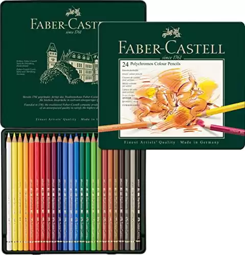 Faber-Castell Tin, 24 Polychromos Blendable Pencils