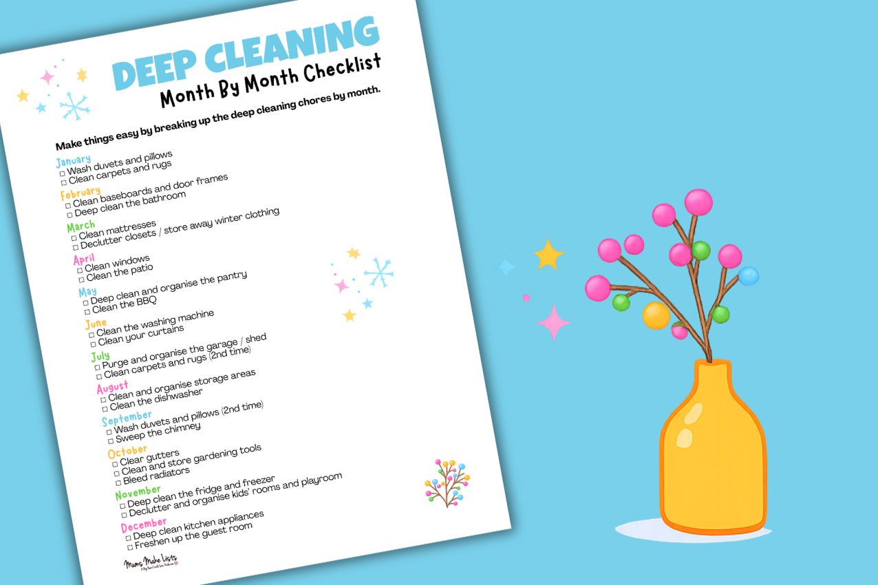 The ridiculously useful month-by-month deep cleaning calendar
