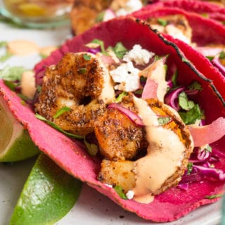 Image for Easy Shrimp Tacos with Pink Tortillas!