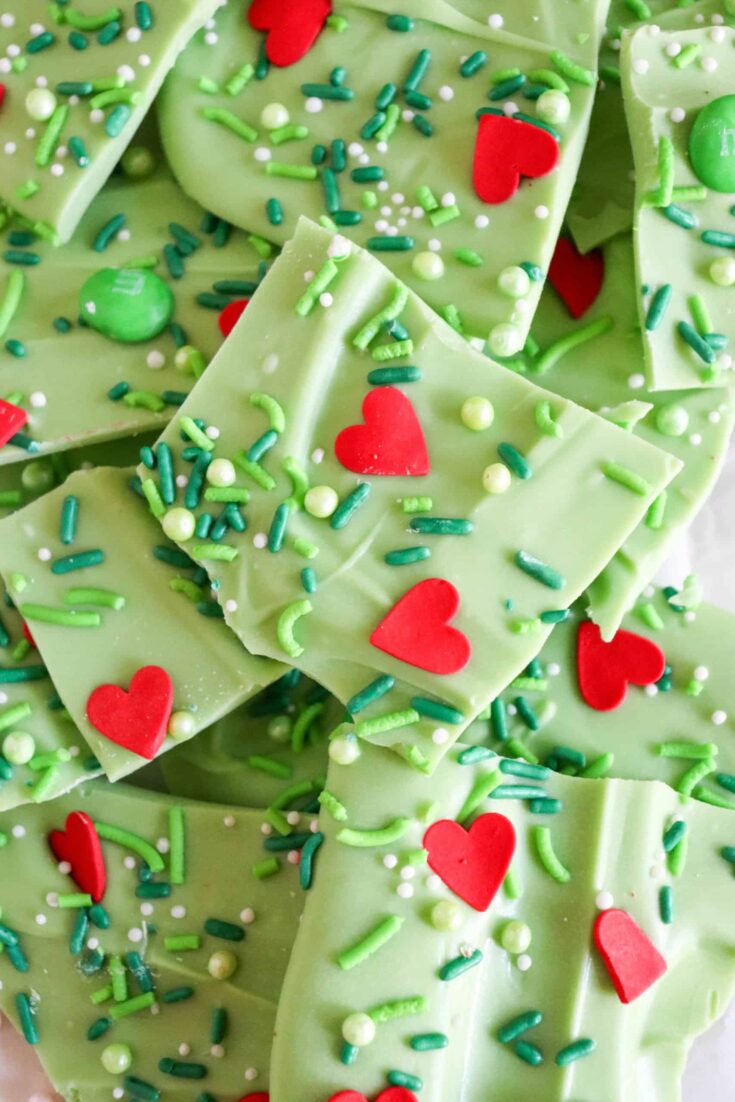 Image for Grinch Inspired Christmas Bark Recipe