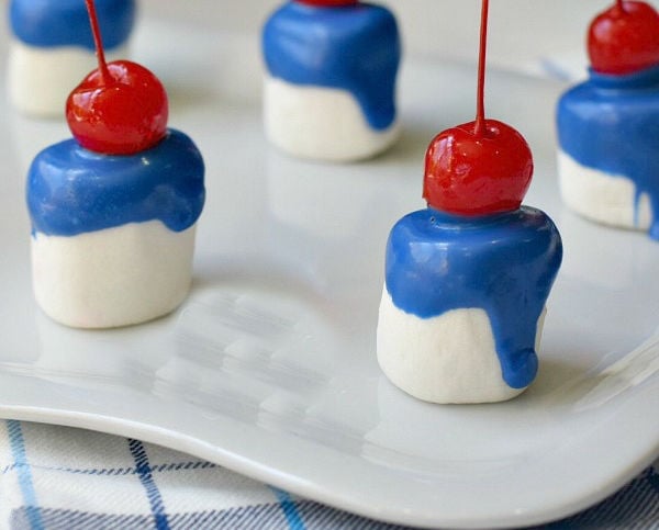 Image for Firecracker Chocolate Marshmallows {An Easy Patriotic Treat}