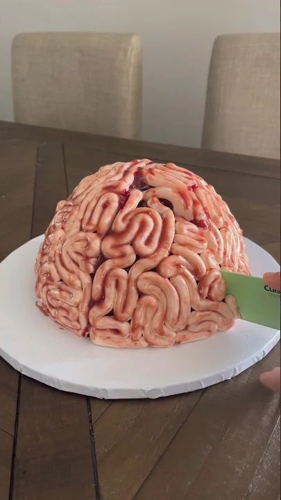 Image for Halloween Brain Cake. How did it turn out?
