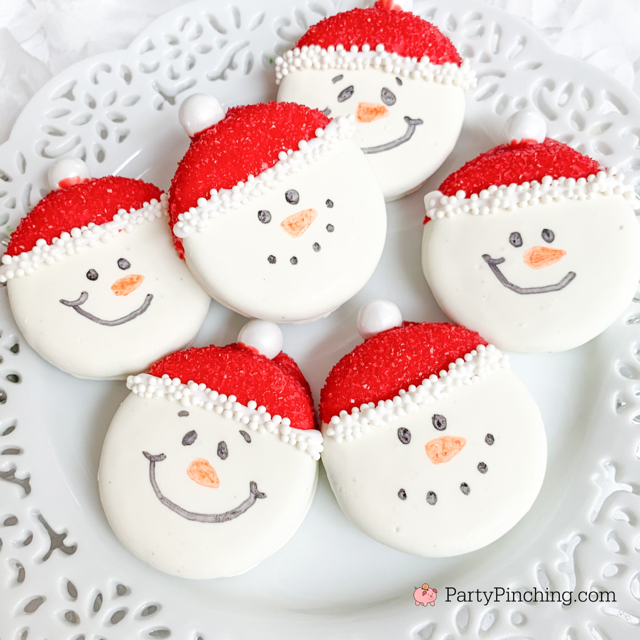 Image for Easy Oreo Snowman Cookies, no bake Christmas cookie exchange recipe