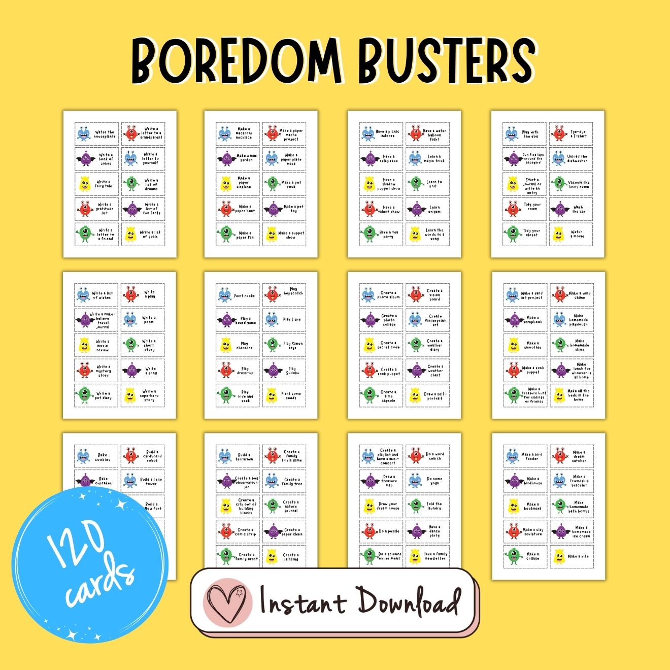 Bust Boredom with These 50 Stimulating Ideas for a Kids' Boredom Jar 2