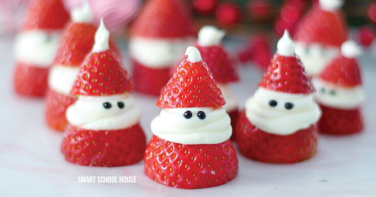 Image for Adorable Little Santas made with Strawberries!