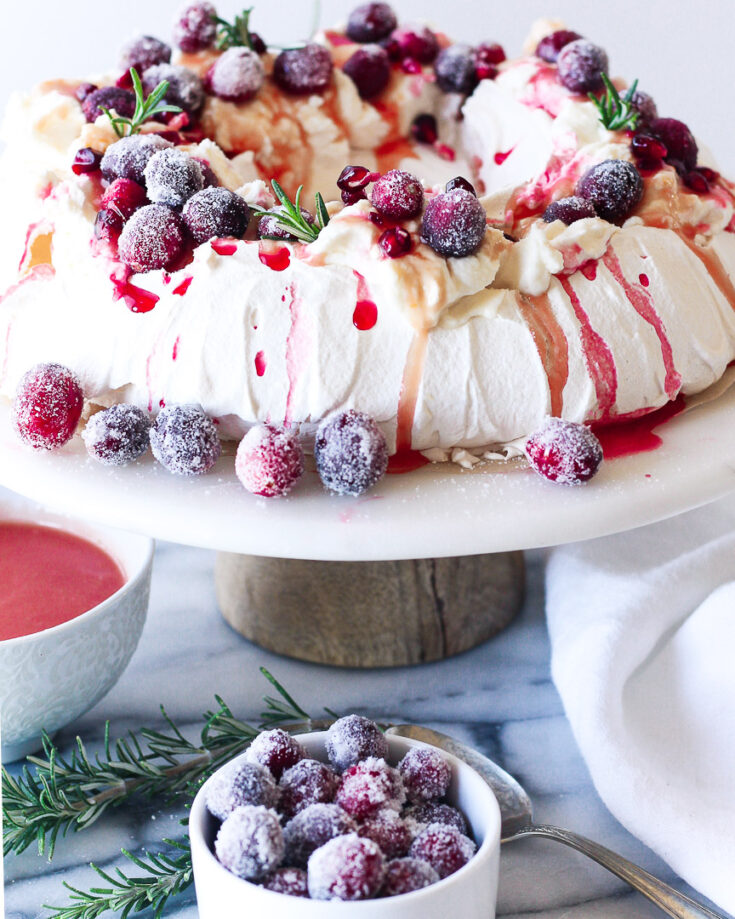Image for Holiday Cranberry & Pomegranate Pavlova Wreath