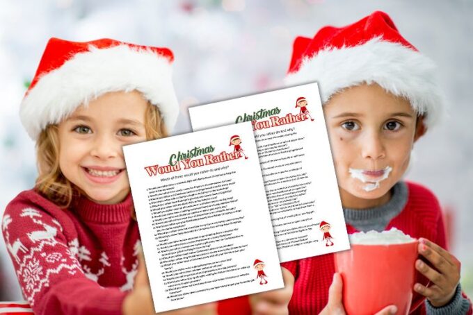 Christmas Would You Rather Questions For Kids PDF Printable