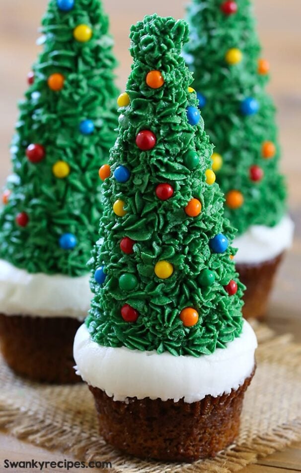 Image for Easy Gingerbread Christmas Tree Cupcakes