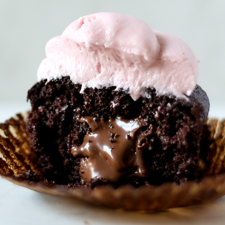 Image for Nutella Stuffed Chocolate Raspberry Cupcakes