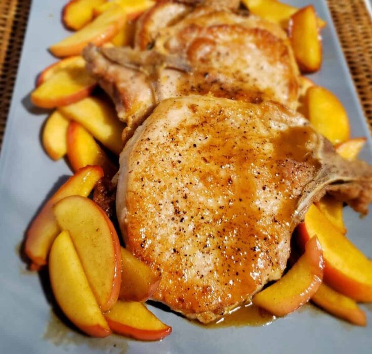 Image for Pan-Seared Pork Chops and Fried Cinnamon Apples