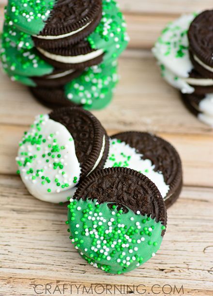 Image for St. Patrick's Day Oreo Treats | St patrick day snacks, St patricks food, St patricks day food