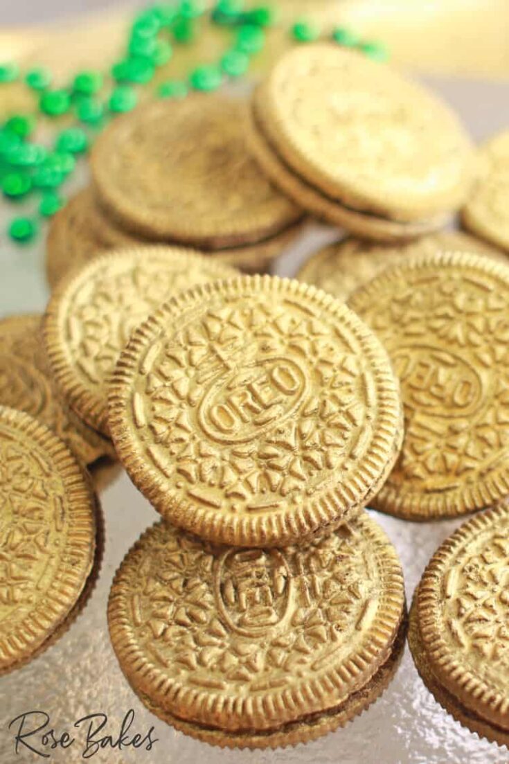 Image for Easy Edible Gold OREOS for St. Patrick's Day (Tutorial & Video)