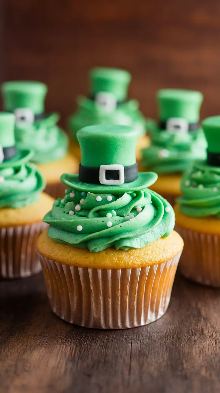 Image for Leprechaun Hat Cupcakes  A St. Patricks Day Delight