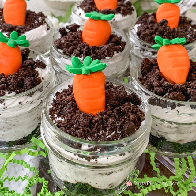 Image for Easter Oreo fluff cups, best easy easter dessert food no bake recipe ideas