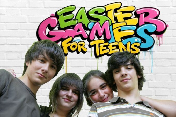 Easter Games For Teens grafitti with group of teens