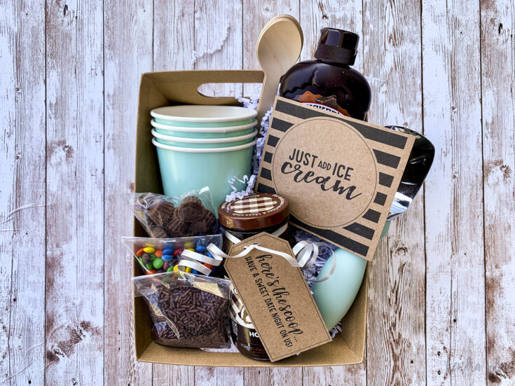 Image for Ice Cream Gift Basket with Free Printables - Kendra John Designs