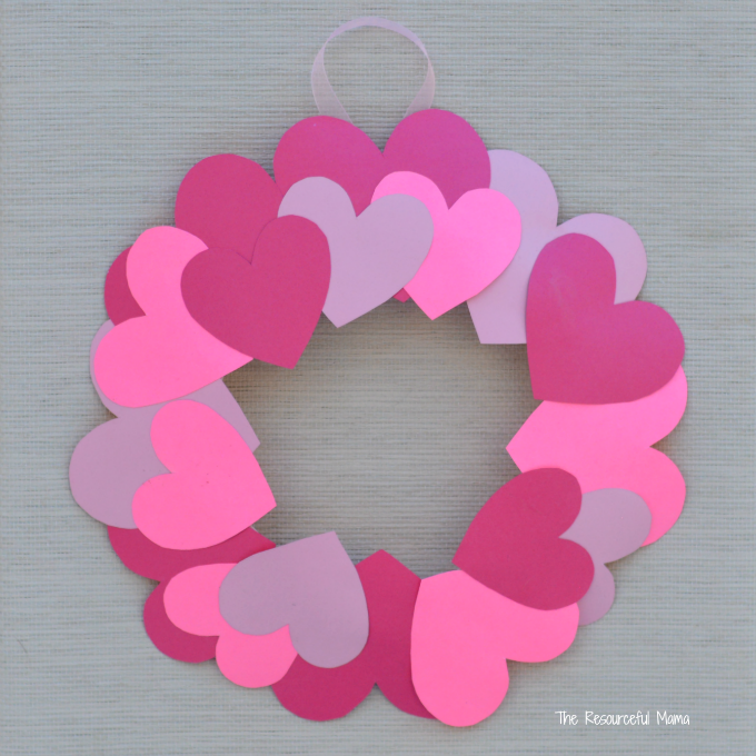Image for Paper Plate Valentine’s Day Heart Wreath Craft