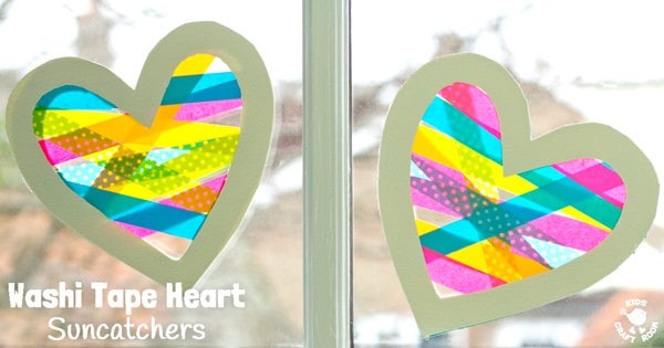 Image for Washi Tape Heart Suncatchers