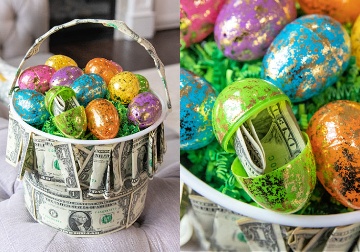 Image for Cash Easter Basket Idea a Fun Gift for Teens and College Kids!