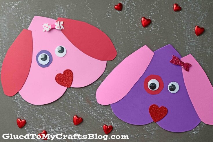 Image for Craft Foam Heart Valentine Puppies